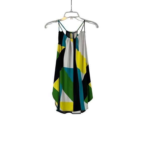 Worthington Spaghetti Halter Geometric Blouse Large - Picture 1 of 7